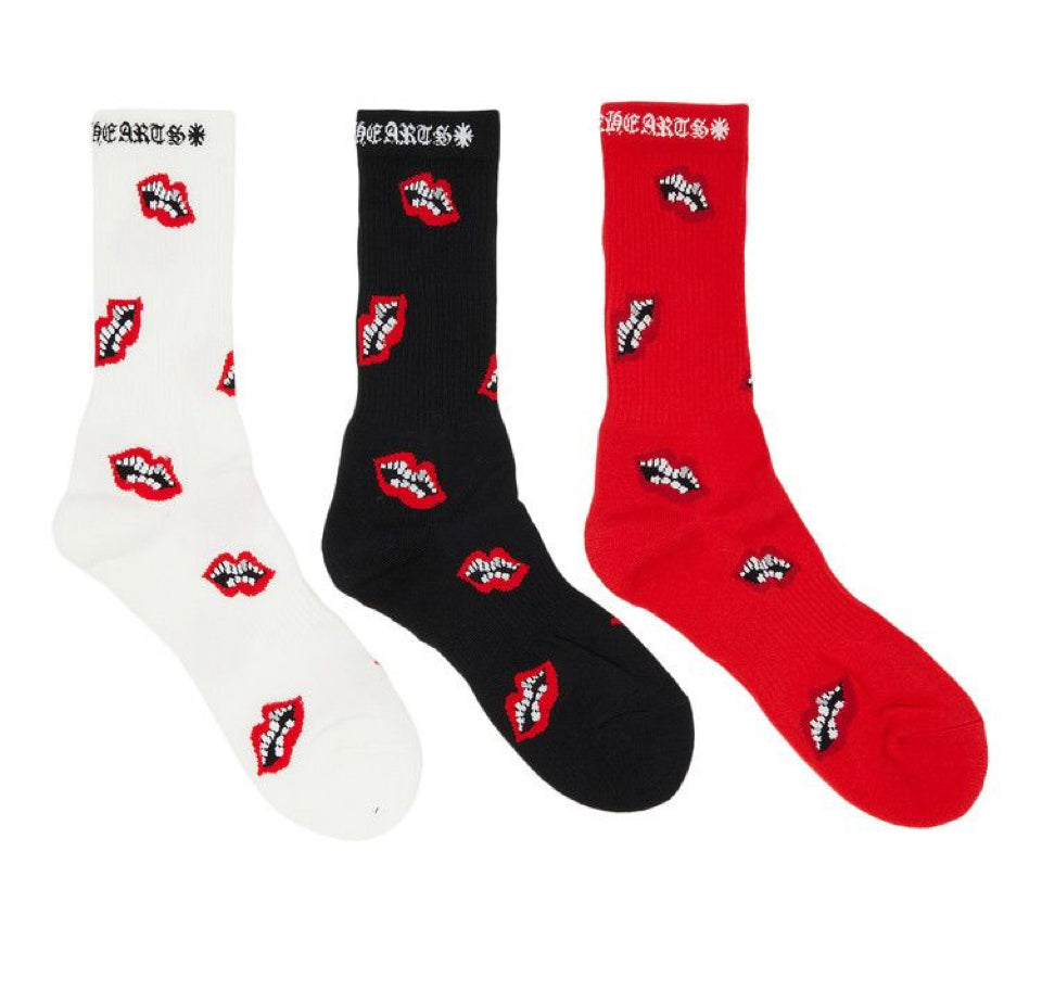 Chrome Hearts Chomper Socks (1Pack) White