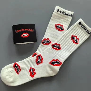 Chrome Hearts Chomper Socks (1Pack) White